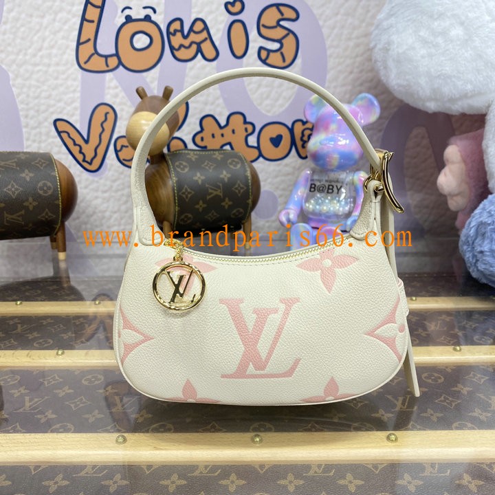 M24108-057　ルイヴィトン LOUISVUITTON 2023年最新入荷 ミニムーン ホーボーバッグ アクセソワール ポーチ ショルダーバッグ モノグラム アンプラント レザー