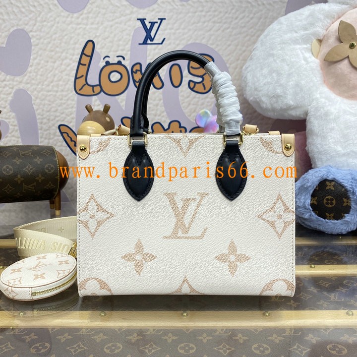 M24533-057　ルイヴィトン LOUISVUITTON 2023年最新入荷 オンザゴー PM ハンドバッグ トートバッグ ママバッグ ショッピングバッグ ウィメンズかばん グレインレザー