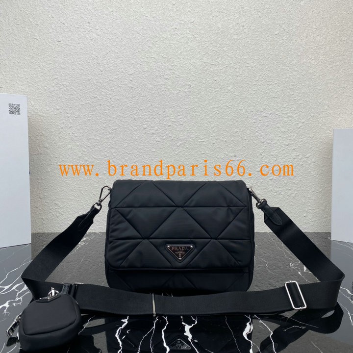 PD1BD290BK-GH　プラダ PRADA 2023年最新入荷 フラップバッグ クロスボディバッグ ショルダーバッグ クロスボディバッグ