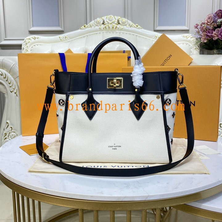 M59842-057　ルイヴィトン LOUISVUITTON 2024年最新入荷 新作 オンマイサイド トップハンドルバッグ 2way ショルダーバッグ トートバッグ カーフレザー
