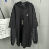 CCBA24004-XG　バレンシアガ BALENCIAGA 2024年春夏最新入荷 UNITY SPORTS ICON PATCHED シャツ ラージフィット ヴィンテージジャージー フード付き ロングスリーブ コート