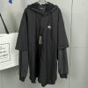 CCBA24004-XG　バレンシアガ BALENCIAGA 2024年春夏最新入荷 UNITY SPORTS ICON PATCHED シャツ ラージフィット ヴィンテージジャージー フード付き ロングスリーブ コート