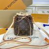 M41346-057　ルイヴィトン LOUISVUITTON 2024年最新入荷 ナノ ノエ バケットバッグ ショルダーバッグ トートバッグ ドローストリングバッグ レディースかばん