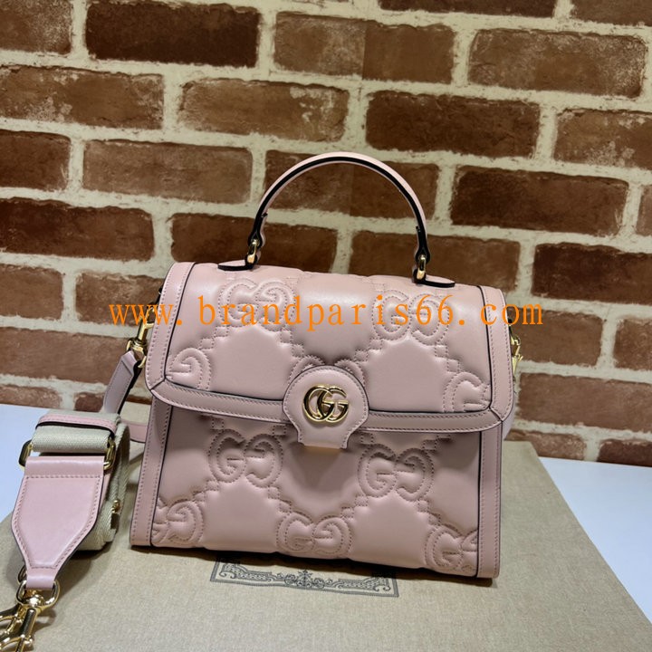 GG736877PFH-057　グッチ GUCCI 2024年最新入荷 GGマトラッセ レザー ハンドバッグ トップハンドルバッグ トートバッグ 2way 斜め掛け ショルダーバッグ レディースかばん