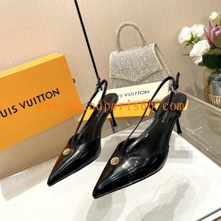 LVJ24003ZP-26　ルイヴィトン LOUISVUITTON  2024年最新入荷 ウィメンズ スリングバック パンプス ミドルヒールシューズ ローファー レディースシューズ
