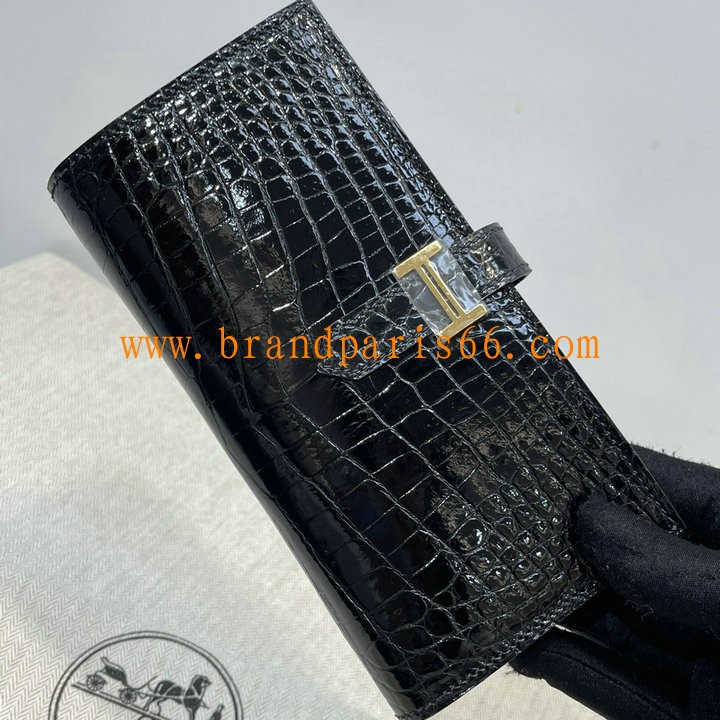 H208EQJBK-063　エルメス HERMES 2024最新入荷 ベアン ロングウォレット 二つ折り長財布 ロングウォレット 札入れ カードポケット付き 小銭入れ コインケース