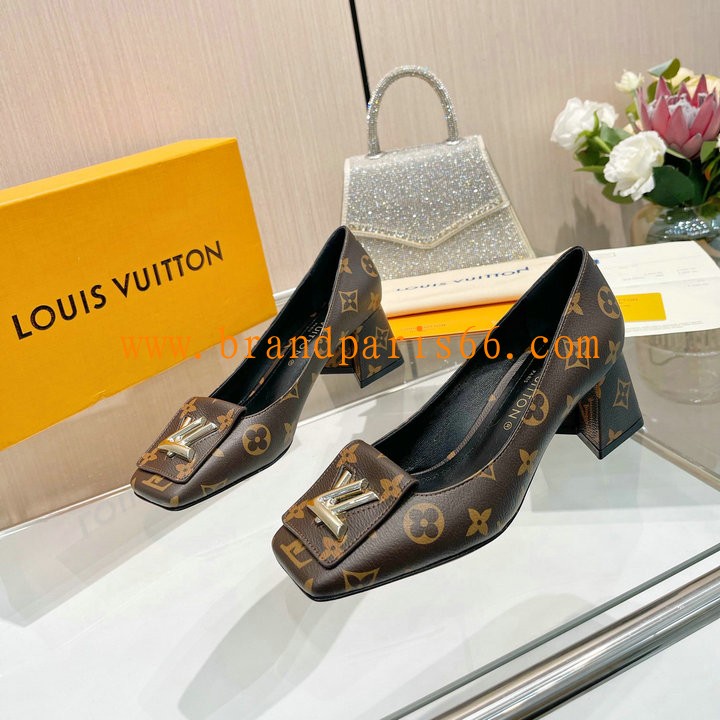LVJ24005DP-26　ルイヴィトン LOUISVUITTON  2024年最新入荷 ウィメンズ パンプス ミドルヒールシューズ ローファー レディースシューズ