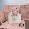 MM5BA284PMB-99　ミュウミュウ MIUMIU 2024年最新入荷 トートバッグ トップハンドルバッグ ハンドバッグ 2way ショルダーバッグ クロスボディバッグ
