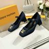 LVJ24013DS-26　ルイヴィトン LOUISVUITTON 2024年最新入荷 シェイクライン パンプス ミドルヒールシューズ ブロックヒール レディースシューズ 靴
