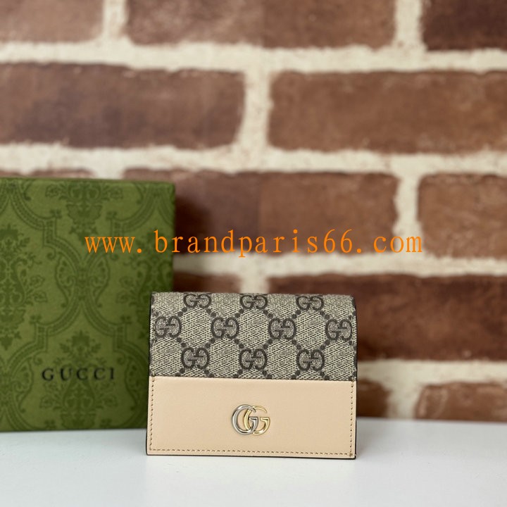 GG790055BXF-057　グッチ GUCCI 2024年最新作 二つ折り短財布 カードケース 名刺入れ ショートウォレット