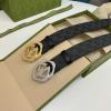 GG411924XB-057　グッチ GUCCI 2024年最新作 ダブル G バックル ベルト ジャンボ GG ベルト 幅4cm