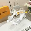 LVJ24017PB-26　ルイヴィトン LOUISVUITTON 2024年最新入荷 シェイクライン パンプス ハイヒールサンダル ブロックヒール レディースシューズ 靴