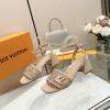 LVJ24017PX-26　ルイヴィトン LOUISVUITTON 2024年最新入荷 シェイクライン パンプス ハイヒールサンダル ブロックヒール レディースシューズ 靴