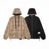 WTBR24007-MS　バーパリー BURBERRY 2024年最新入荷 リバーシブル ロングスリーブ フーデッドジャケット ファスナー開閉式 パーカー トップスコート 長袖 アウターコート