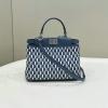 FD8BN244BLS-168　フェンディ FENDI 2024年最新入荷 ピーカブー スモール トートバッグ トップハンドルバッグ ハンドバッグ 2way ショルダーバッグ