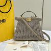 FD8BN327MJHS-168　フェンディ FENDI 2024年最新入荷 ピーカブー ISeeU スモール トートバッグ トップハンドルバッグ ハンドバッグ 2way ショルダーバッグ