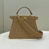 FD8BN327MJXS-168　フェンディ FENDI 2024年最新入荷 ピーカブー ISeeU スモール トートバッグ トップハンドルバッグ ハンドバッグ 2way ショルダーバッグ