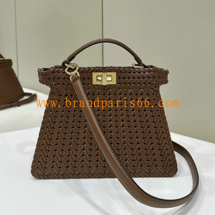 FD8BN327MJKF-168　フェンディ FENDI 2024年最新入荷 ピーカブー ISeeU スモール トートバッグ トップハンドルバッグ ハンドバッグ 2way ショルダーバッグ