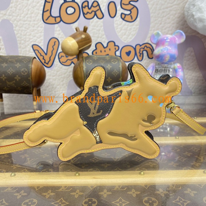 M83342K-057　ルイヴィトン LOUISVUITTON 2024年最新入荷 Dog on Strap ミニバッグ 斜め掛け ショルダーバッグ クロスボディバッグ