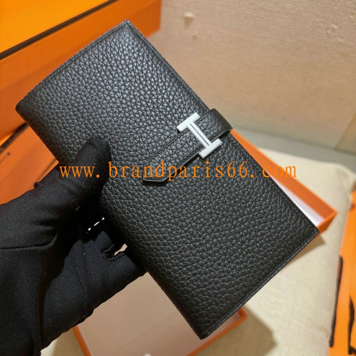 H208TGYBK-063　エルメスHERMES 2024最新入荷 ベアン ロングウォレット 二つ折り長財布 ロングウォレット 札入れ カードポケット付き 小銭入れ コイン入れ