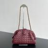 BOV785807JH-aj　ボッテガヴェネタ BOTTEGAVENETA 2024年最新入荷 チェーン付き ローレン1980 クラッチバッグ レディース ショルダーバッグ ワインレッド