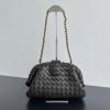 BOV785807SK-aj　ボッテガヴェネタ BOTTEGAVENETA 2024年最新入荷 チェーン付き ローレン1980 クラッチバッグ レディース ショルダーバッグ ダークコーヒー