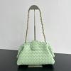 BOV785807QG-aj　ボッテガヴェネタ BOTTEGAVENETA 2024年最新入荷 チェーン付き ローレン1980 クラッチバッグ レディース ショルダーバッグ ライトグリーン