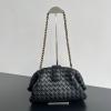 BOV785807BK-aj　ボッテガヴェネタ BOTTEGAVENETA 2024年最新入荷 チェーン付き ローレン1980 クラッチバッグ レディース ショルダーバッグ ブラック