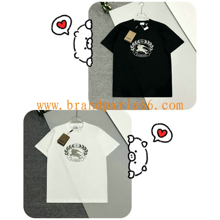 TDBR24019-MS　バーバリー BURBERRY2024年秋冬最新入荷 Tシャツ 半袖 ショートスリーブ スウェットシャツ 短袖 クルーネック トップス レジャーシャツ
