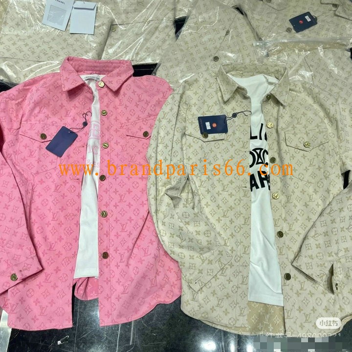 CCLV24006-MS　ルイヴィトン LOUISVUITTON 2024年秋冬最新入荷 長袖 シャツ ボタン付き トップス マヒナモノグラムフラップポケットシャツ