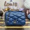 M12434-057　ルイヴィトン LOUISVUITTON 2024年最新入荷 GO-14 PM ショルダーバッグ ラムレザー デニム ブルー レディース