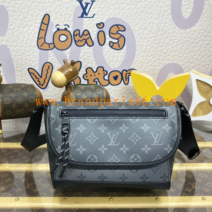 M12681-057　ルイヴィトン LOUISVUITTON 2024年最新入荷 パルス メッセンジャー バッグ ショルダーバッグ  モノグラム エクリプス リバース キャンバス