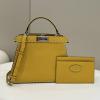 FD8BN321LCYL-168　フェンディ FENDI 2024年最新入荷 ピーカブー ISeeU ミディアム ハンドバッグ トートバッグ 2way ショルダーバッグ レディース
