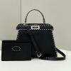 FD8BN321LSBK-168　フェンディ FENDI 2024年最新入荷 ピーカブー ISeeU ミディアム ハンドバッグ トートバッグ 2way ショルダーバッグ レディース 
