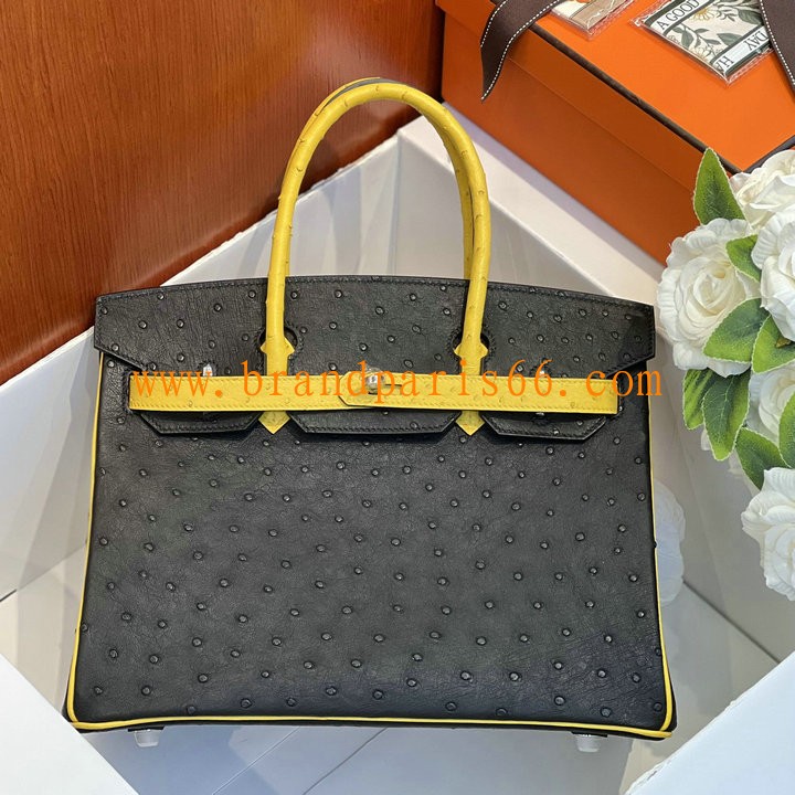 HBK30TPYKY-063　エルメス HERMES 2024年最新入荷 バーキンバッグ 30 トップハンドルバッグ トートバッグ ハンドバッグ レディース オーストリッチ革