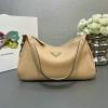 PD1BC229PMB-GH　プラダ PRADA 2024年最新入荷 エメ ミディアム レザー ショルダーバッグ ホーボーバッグ トートバッグ レディース