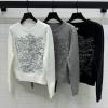 MYCD24033-JS　クリスチャンディオール CHRISTIAN DIOR 2024年秋冬最新入荷 クルーネック ニットセーター ロングスリーブ ニットセーター ジャカード トップス ウール 