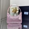 PD1NE515ZFH-GH　プラダ PRADA 2024年最新入荷 クレオ ホーボーバッグ ショルダーバッグ レディースかばん トライアングルロゴ付 レザー 