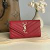 YSL437469RD-GH　イヴサンローラン Saint laurent YSL 2024年最新入荷 カサンドラ ラージ ウォレット 二つ折り長財布 ロングウォレット