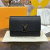 M62157-057　ルイヴィトン LOUISVUITTON 2024年最新入荷 ポルトフォイユ カプシーヌ コンパクト 三つ折り短財布 トリヨンレザー