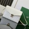 GY8063BS-BX　ゴヤール GOYARD 2024年新色入荷 シープルポーチウォレット ショルダーバッグ レディース ゴヤールディンキャンバス  シュヴロッシュカーフスキン