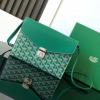 GY8063GL-BX　ゴヤール GOYARD 2024年新色入荷 シープルポーチウォレット ショルダーバッグ レディース ゴヤールディンキャンバス  シュヴロッシュカーフスキン