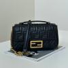FD8BR793YBK-168　フェンディ FENDI 2024年最新入荷 バゲット チェーン ミディ トートバッグ 2way ショルダーバッグ レディース