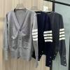 MYTB24006-MS　トム ブラウン Thom Browne 2024年秋冬最新入荷 カーディガン ロングスリーブ ニットセーター カシミヤ ウール 