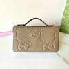 GG751760PHS-057　グッチ GUCCI 2024年最新入荷 ジャンボ GG トラベルドキュメントケース 手持ちウォレット ファスナー長財布 レザー