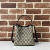 GG815118BBK-057　グッチ GUCCI 2024年最新入荷  GGエンブレム ミニ バケットバッグ トートバッグ 2way ショルダーバッグ キャンパス
