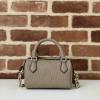 GG815256PHS-057　グッチ GUCCI 2024年最新入荷  GGエンブレム ミニ トップハンドルバッグ トートバッグ 2way ショルダーバッグ レディース