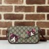 GG818764BKT-057　グッチ GUCCI 2024年最新入荷 キャット ディテール付き GG ミニショルダーバッグ ポーチ レディース