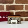 GG818769BXG-057　グッチ GUCCI 2024年最新入荷 ドッグ ディテール付き バイカラー GG カードケース キャンパス