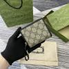 GG819131BXK-057　グッチ GUCCI 2024年最新入荷 GGエンブレム 二つ折り短財布 カードケース 名刺入れ 小銭入れ